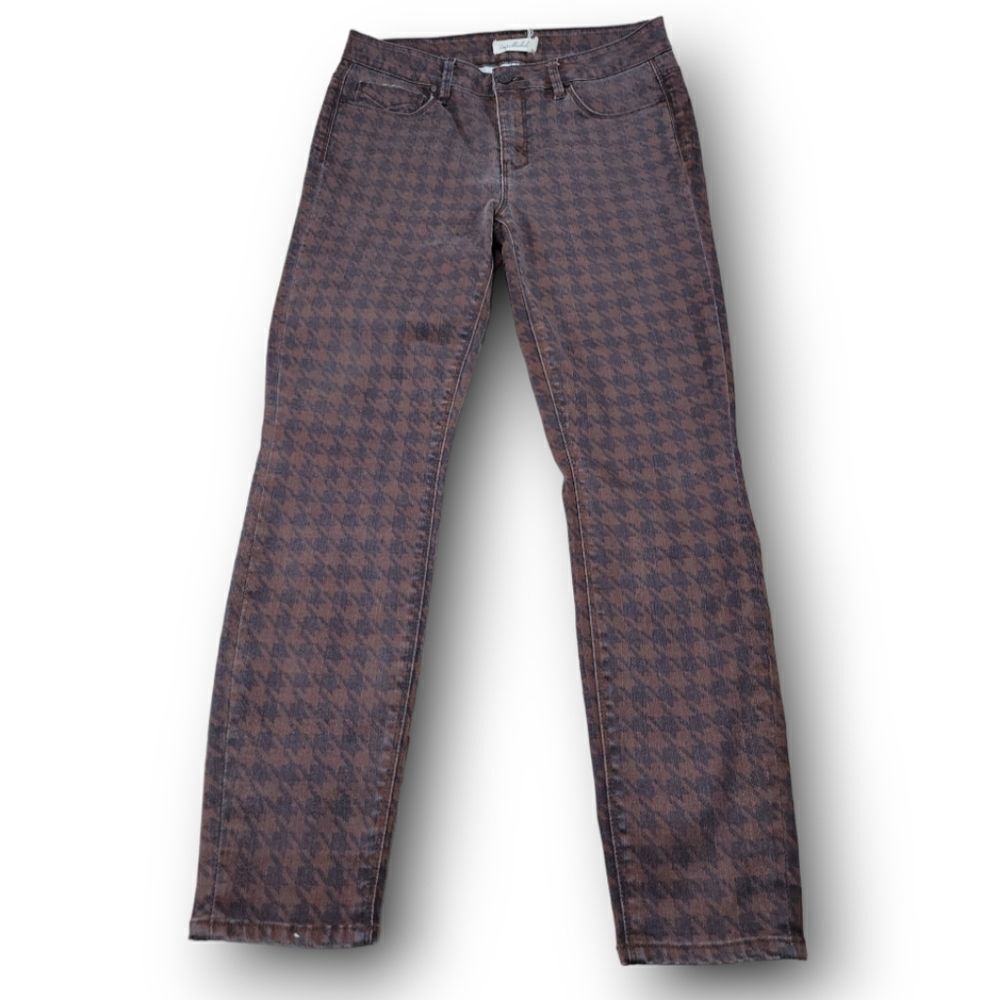 Unpublished Jeans Size 30 Women's Skinny Jeans Stretch Houndstooth Pattern Faded